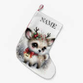 Gepersonaliseerd Baby hert Kleine Kerstsok (Voorkant (Hangend))