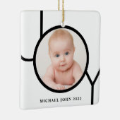 Gepersonaliseerd Baby kerstkeramisch Ornament voor (Rechts)
