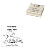 Gepersonaliseerd Baby Kind melkgeit Boerderij Rubberstempel (Gestempeld)