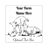 Gepersonaliseerd Baby Kind melkgeit Boerderij Rubberstempel (Afrduk)