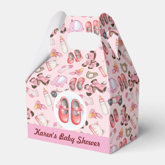 Gepersonaliseerd Baby Meisje Douche Bedankdoosjes (Achterkant)