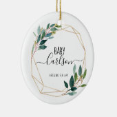 Gepersonaliseerd Baby onthullen Zwangerschap Griek Keramisch Ornament (Rechts)