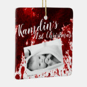 Gepersonaliseerd Baby Ornament Bloedsplatter Vampi (Rechts)