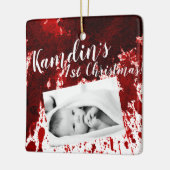 Gepersonaliseerd Baby Ornament Bloedsplatter Vampi (Links)