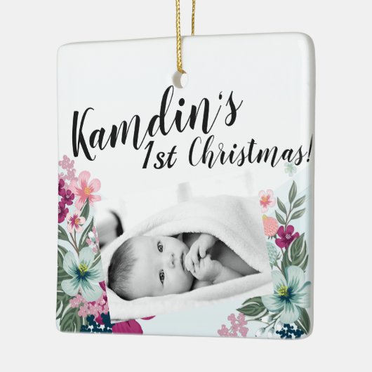 Gepersonaliseerd Baby Ornament Tropical Flowers op (Links)