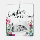 Gepersonaliseerd Baby Ornament Tropische Bloemen o (Links)