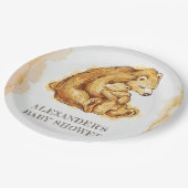 Gepersonaliseerd Baby shower Beer Papieren Bordje (Gekanteld)