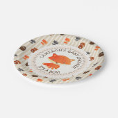 Gepersonaliseerd Baby shower Borden Woodland ThMED Papieren Bordje (Gekanteld)