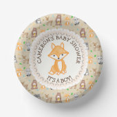 Gepersonaliseerd Baby shower Borden Woodland ThMED Papieren Kommen (Voorkant)