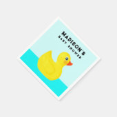 Gepersonaliseerd Baby shower Cute Ducking Napkins Servet (Hoek)
