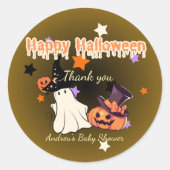 Gepersonaliseerd Baby shower Dank u Sticker (Voorkant)