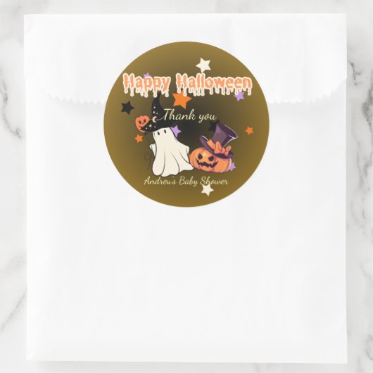 Gepersonaliseerd Baby shower Dank u Sticker (Tas)