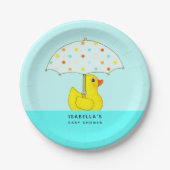 Gepersonaliseerd Baby shower dat met Umbrella bekn Papieren Bordje (Voorkant)
