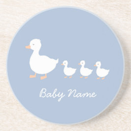 Gepersonaliseerd Baby shower Favor Cookies Blauw e Zandsteen Onderzetter
