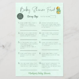 Gepersonaliseerd Baby shower Feud Baby shower spel