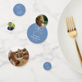Gepersonaliseerd Baby shower Foto Confetti Blue Bo (Groep)
