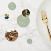 Gepersonaliseerd Baby shower Foto Confetti Sage Gr (Groep)