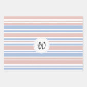 Gepersonaliseerd Baby shower Geslacht Laat monogra Inpakpapier Vel (Voorkant 3)