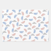 Gepersonaliseerd Baby shower Geslacht Laat monogra Inpakpapier Vel (Voorkant)