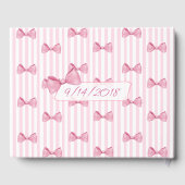 Gepersonaliseerd Baby shower Guest Book roze Gastenboek (Achterkant)