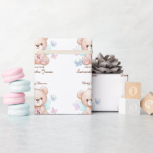 Gepersonaliseerd Baby shower inpakpapier