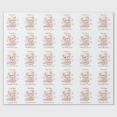 Gepersonaliseerd Baby shower inpakpapier (Vlak)
