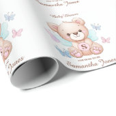 Gepersonaliseerd Baby shower inpakpapier (Rol Hoek)