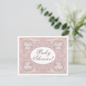 Gepersonaliseerd Baby shower Invites,  Blush Kaart (Staand voorkant)
