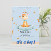 GEPERSONALISEERD BABY SHOWER KAART (Staand voorkant)