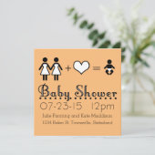 Gepersonaliseerd Baby shower Modern Icon Mam en Ma Kaart (Staand voorkant)