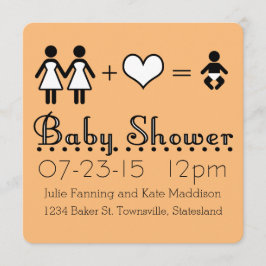 Gepersonaliseerd Baby shower Modern Icon Mam en Ma Kaart