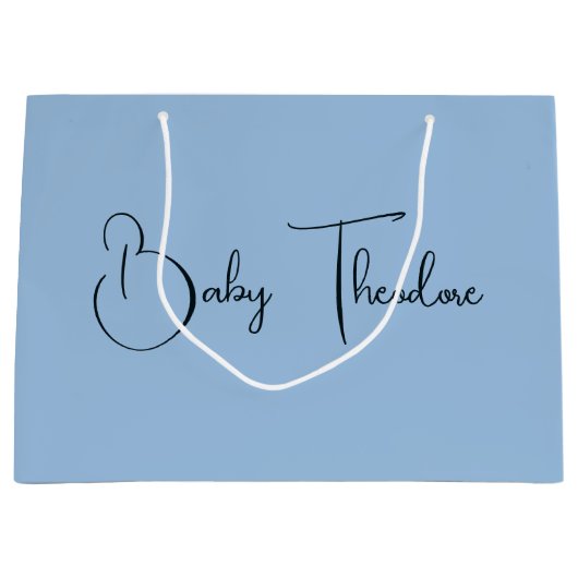 Gepersonaliseerd Baby shower Party Favor Boy Girl Groot Cadeauzakje (Voorkant)
