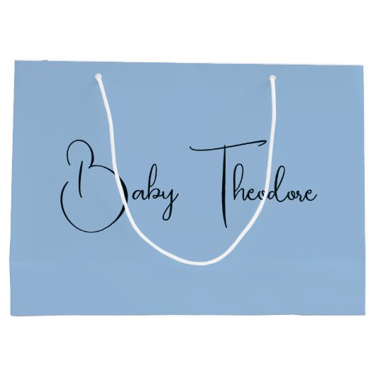 Gepersonaliseerd Baby shower Party Favor Boy Girl Groot Cadeauzakje (Achterkant)