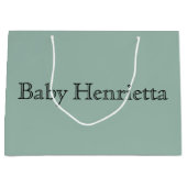 Gepersonaliseerd Baby shower Party Favor Boy Girl Groot Cadeauzakje (Voorkant)