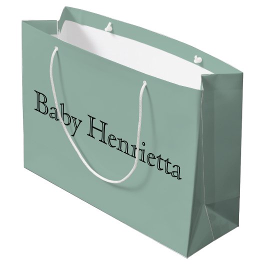 Gepersonaliseerd Baby shower Party Favor Boy Girl Groot Cadeauzakje (Achterkant Gekanteld)