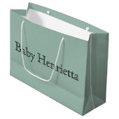 Gepersonaliseerd Baby shower Party Favor Boy Girl Groot Cadeauzakje (Voorkant Gekanteld)