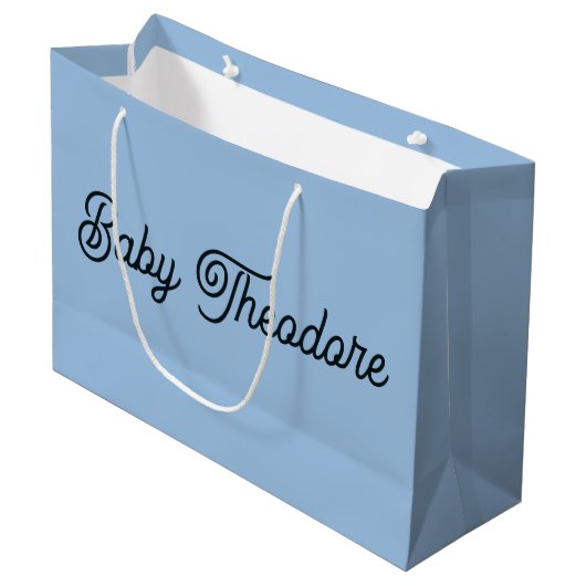 Gepersonaliseerd Baby shower Party Favor Boy Girl Groot Cadeauzakje (Voorkant Gekanteld)