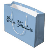 Gepersonaliseerd Baby shower Party Favor Boy Girl Groot Cadeauzakje (Achterkant Gekanteld)