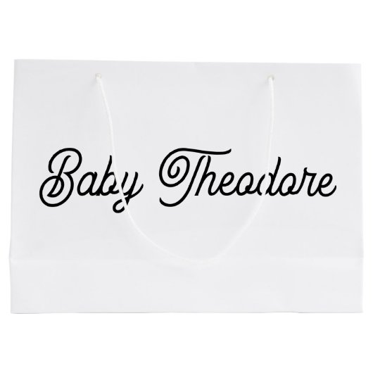 Gepersonaliseerd Baby shower Party Favor Boy Girl Groot Cadeauzakje (Achterkant)