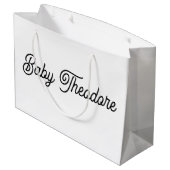 Gepersonaliseerd Baby shower Party Favor Boy Girl Groot Cadeauzakje (Achterkant Gekanteld)