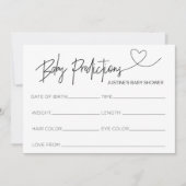Gepersonaliseerd Baby shower Voorspelling Kaart Ga (Voorkant)