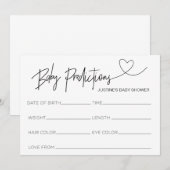 Gepersonaliseerd Baby shower Voorspelling Kaart Ga (Voorkant / Achterkant)