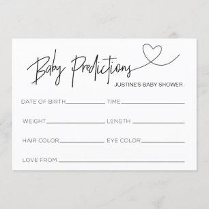 Gepersonaliseerd Baby shower Voorspelling Kaart Ga