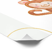 Gepersonaliseerd Baby shower welkomstbord Perfect Poster (Hoek)