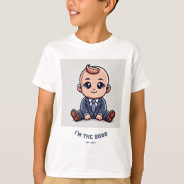 Gepersonaliseerd Baby T-shirt - "Ik ben de baas"