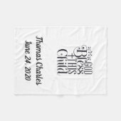 Gepersonaliseerd babymandje God zegene dit kind Fleece Deken (Voorkant (Horizontaal))