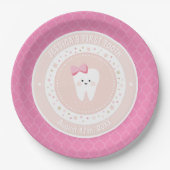 Gepersonaliseerd babymeisje Bord roze papier (Voorkant)