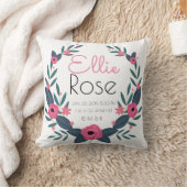 Gepersonaliseerd babymeisje met grote geboorte kussen (Deken)