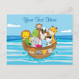 Gepersonaliseerd | Baby's | Het arkthema van Noah Briefkaart