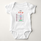 Gepersonaliseerd Baby's to do list Romper (Voorkant)